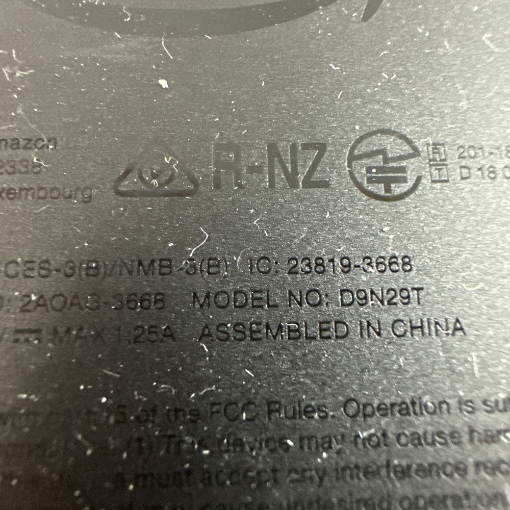 Amazon Alexa Echo Dot (3rd Generation) D9N29T Smart Speaker Black Tested Works