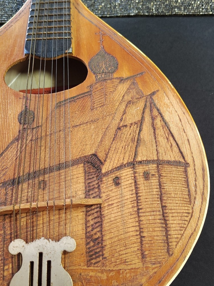 Vintage 1970s Russian Mandolin 8 String, 24", Accented