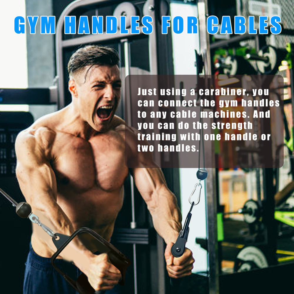 D Style LAT Pull Down Bar for Cable Machine Tricep Workout Cable Attachments