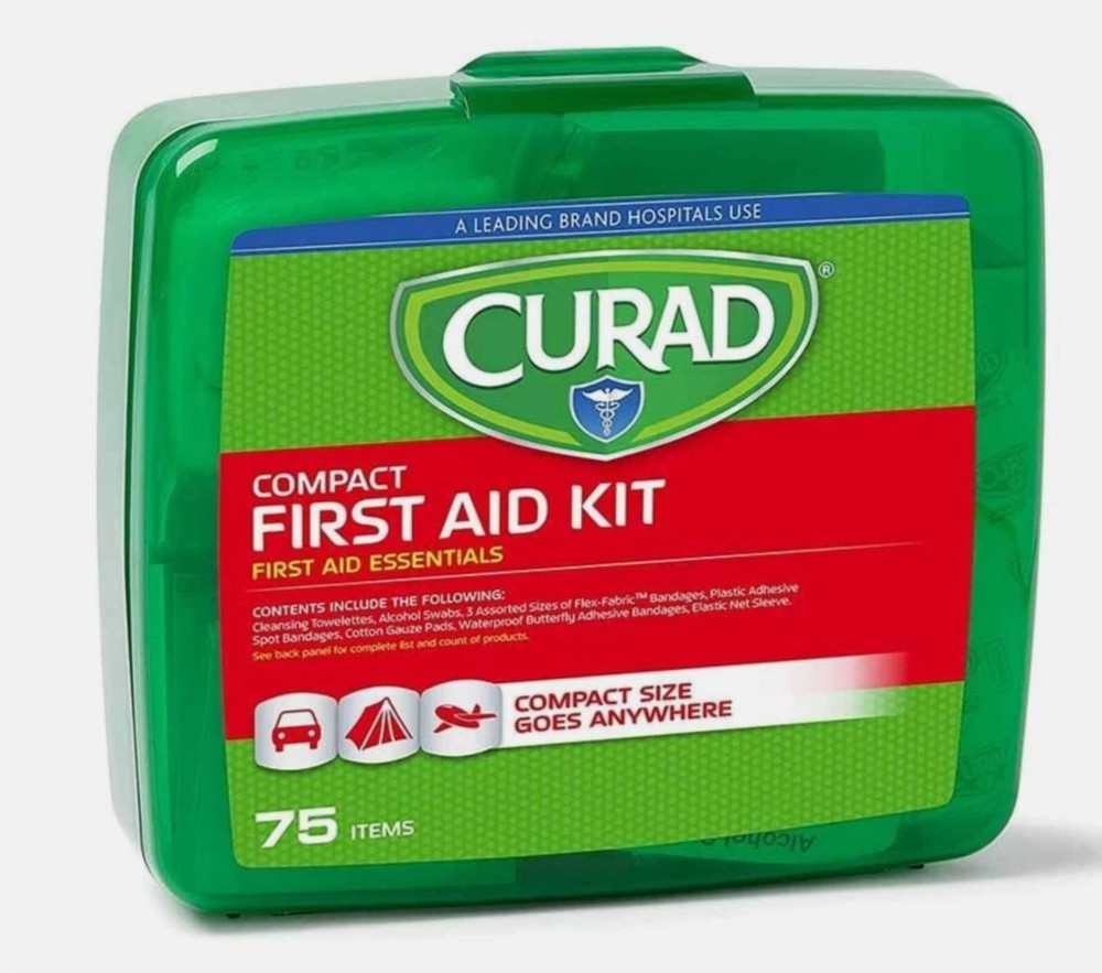 CURAD Compact First Aid Kit 75 piece