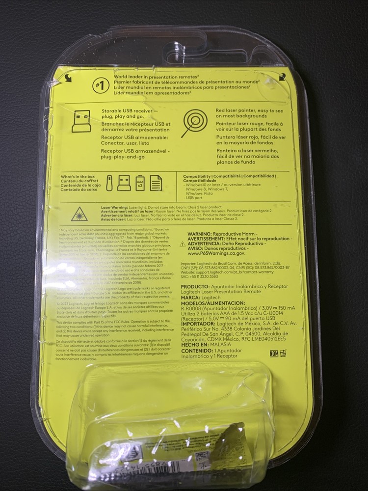 Logitech Laser Presentation Remote NEW