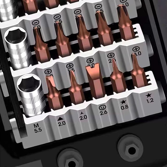 45-in-1 Precision Screwdriver & Socket Set for Engine Models, S2 Steel, Magnetic