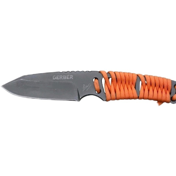 Gerber Bear Grylls Orange Paracord Knife with Sheath Full Tang Fixed Blade
