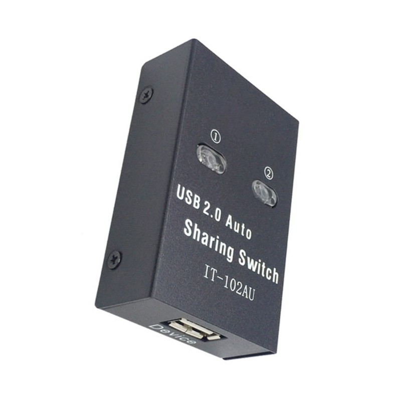 2 Port USB2.0 Sharer Manual Switcher Box Share USB Device for PC Printers