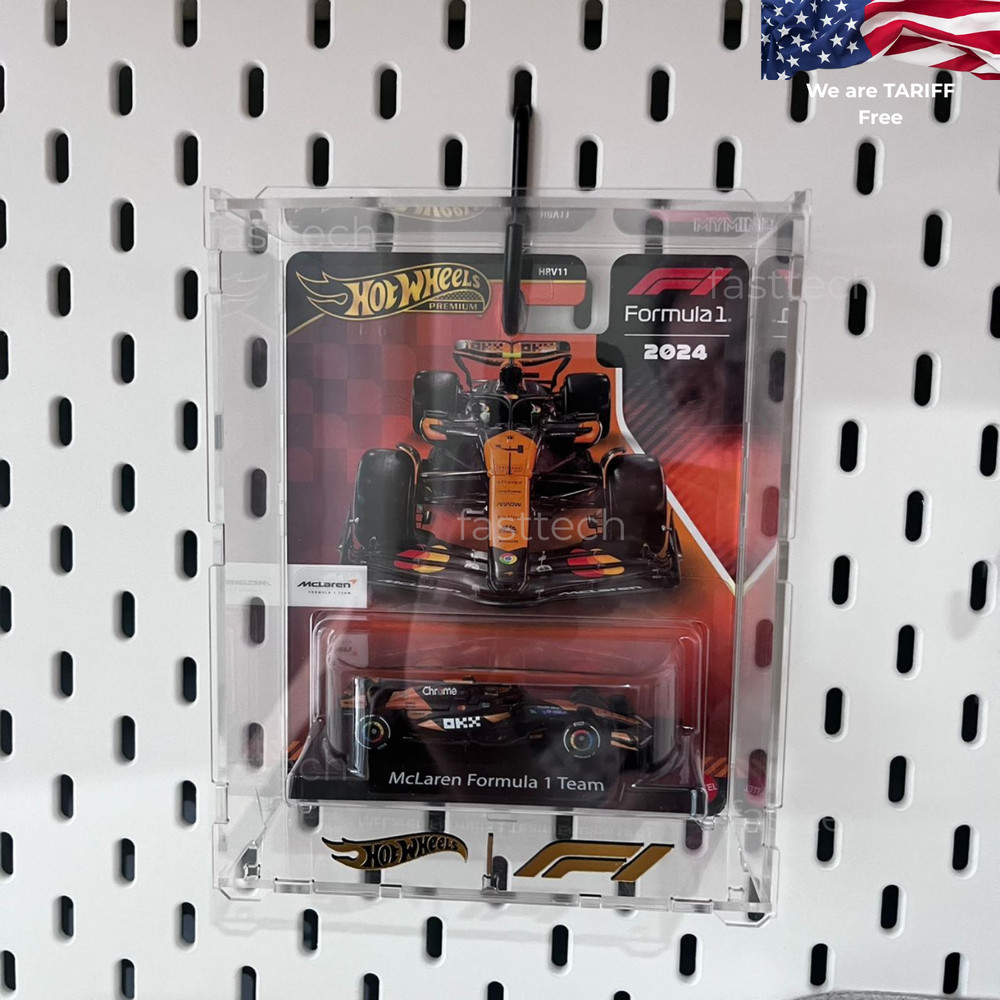 Hot Wheels F1 Card Acrylic Display Box w/ Protector Panel Anti Bend Stackable