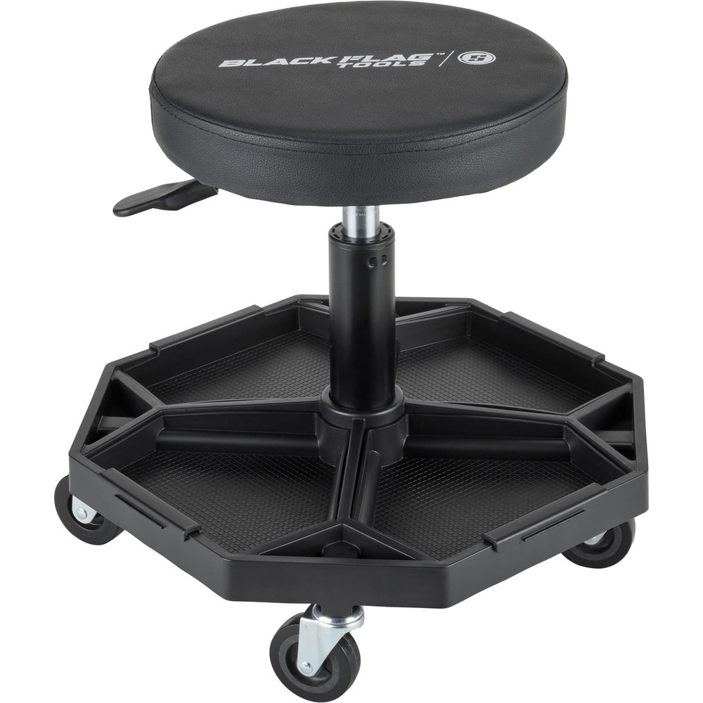 Black Flag™ Padded Rolling Mechanic Stool with Tool Tray