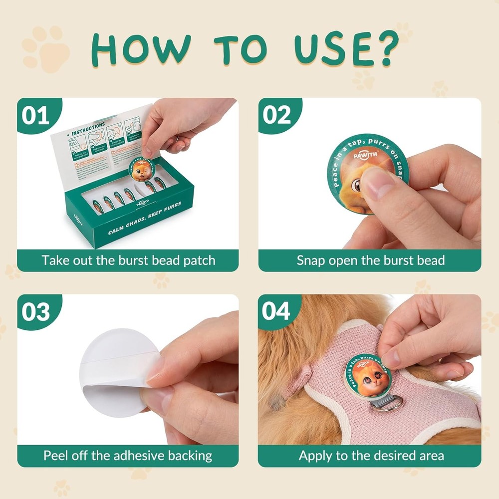 Cat Calming Diffuser – for Travel, Car & Home Use, 1 Pack, Pop Patch