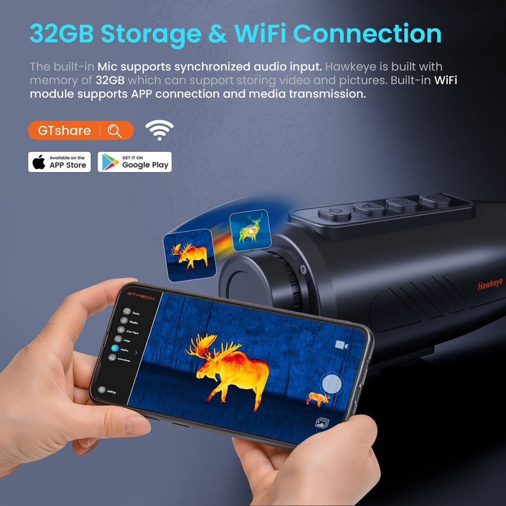 Thermal Monocular AI15 Black Night Vision Monocular