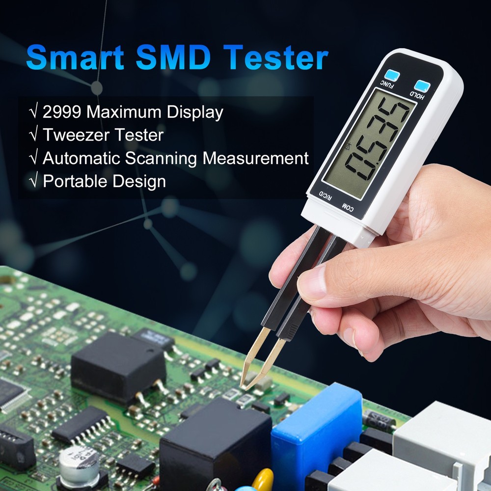 Digital Smart SMD Tester 2999 Counts Handheld Resistance Capacitance Diode IPLL