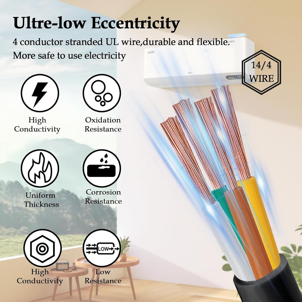 Mini Split Wire 50FT - Weatherproof 14/4 Control Cable