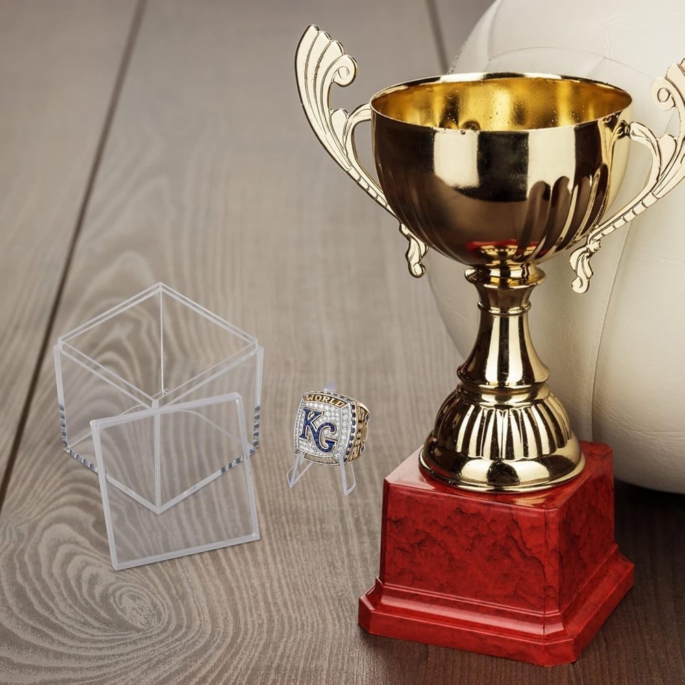 3 Pack Championship Ring Display Case Clear Acrylic 3 Pack,