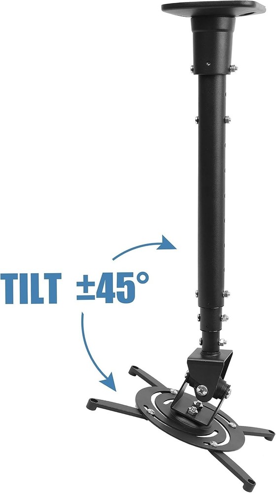 Full Motion Universal Ceiling Projector Mount Bracket with Adjustable Height ...