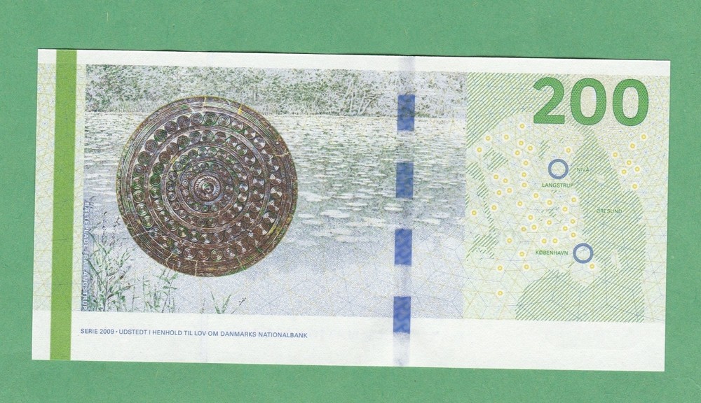 Denmark 200 Kroner Note P-67b Series 2009 UNCIRCULATED