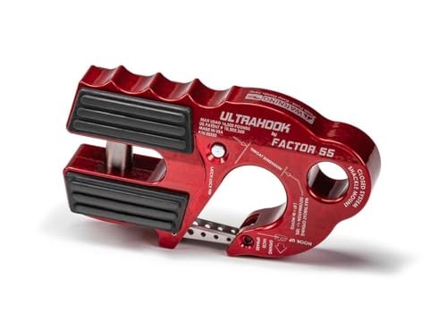 Factor 55 UltraHook Winch Hook Integrated Shackle Pin, Red (00250-01) Mount