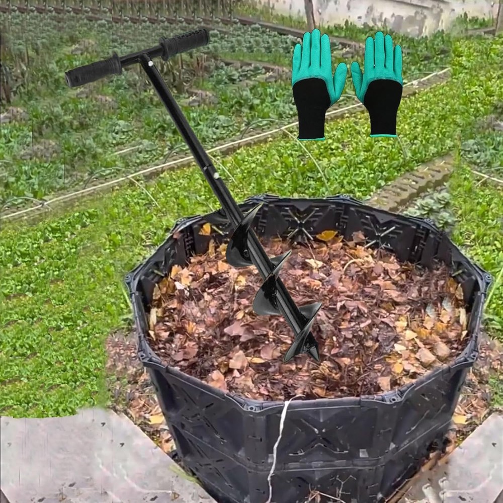 Compost Turning Tool,Compost Stirring Tool,Compost Aerator Tool Turner & Mixing