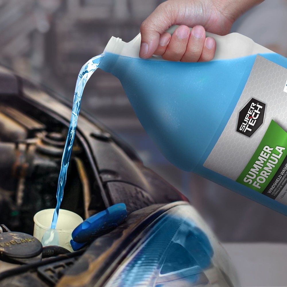 (3 Pack) Super Tech Summer Formula Windshield Washer Fluid +32F - 1 Gallon Each
