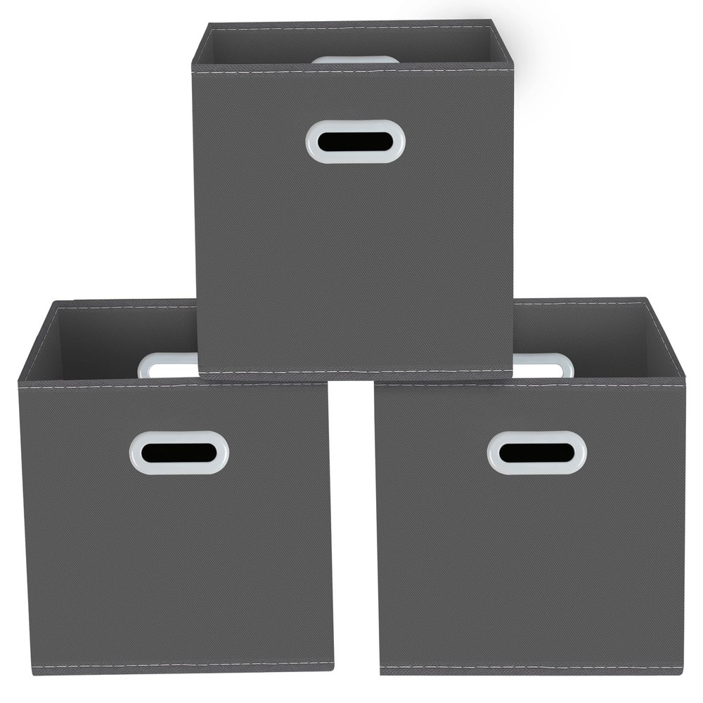 Yunkeeeper storage bins Cubes, Fabric Cube Organizer with Handle, Foldable Cu...