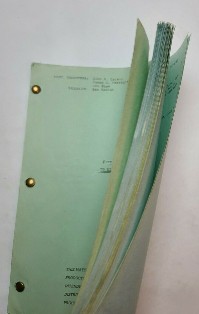 FITZ AND BONES / Lou Shaw 1981 TV Series Script, San Francisco "To Kill a Ghost"