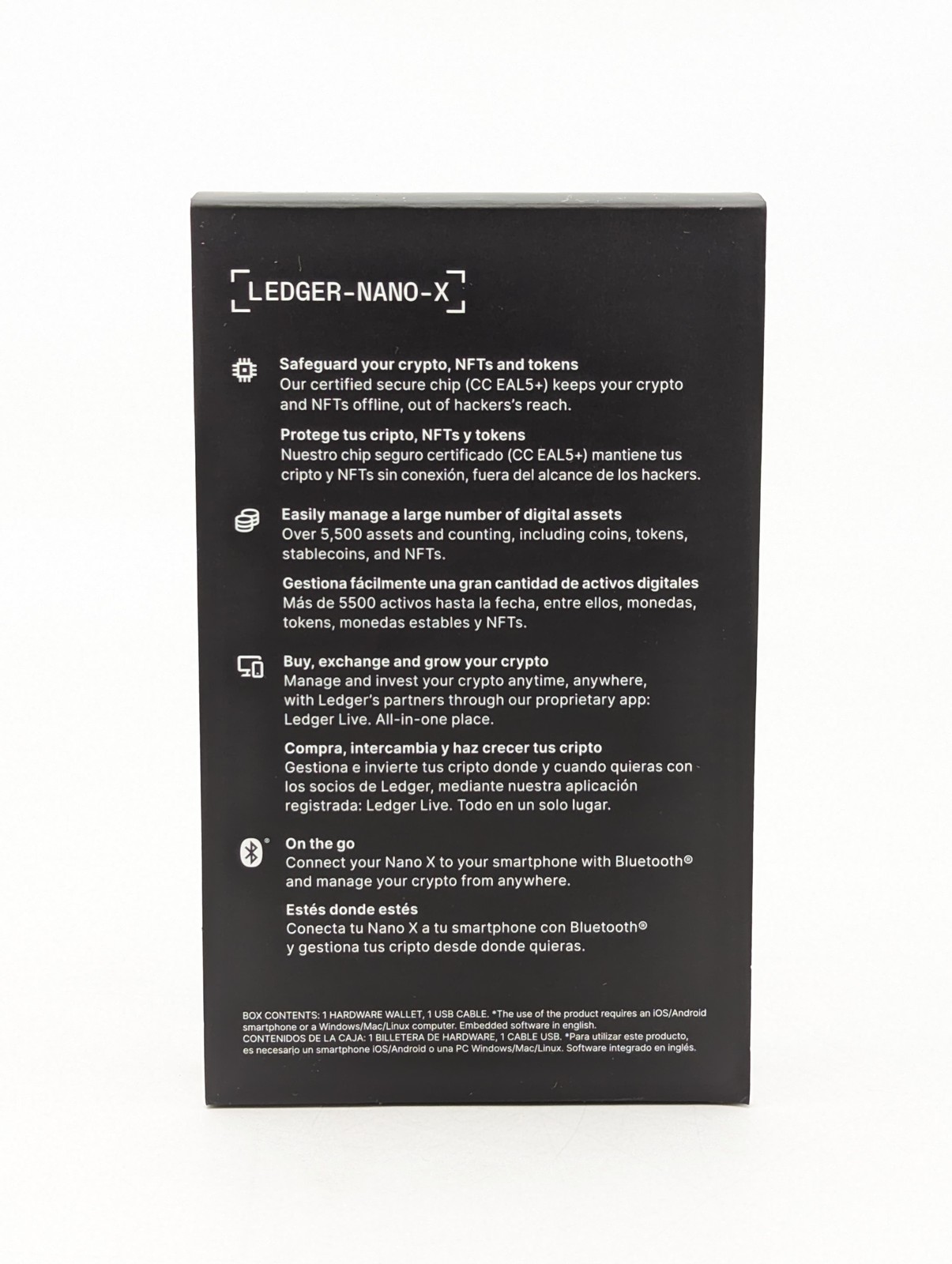 Ledger Nano X Cryptocurrency Hardware Wallet Onyx Black *PERSONALIZED*