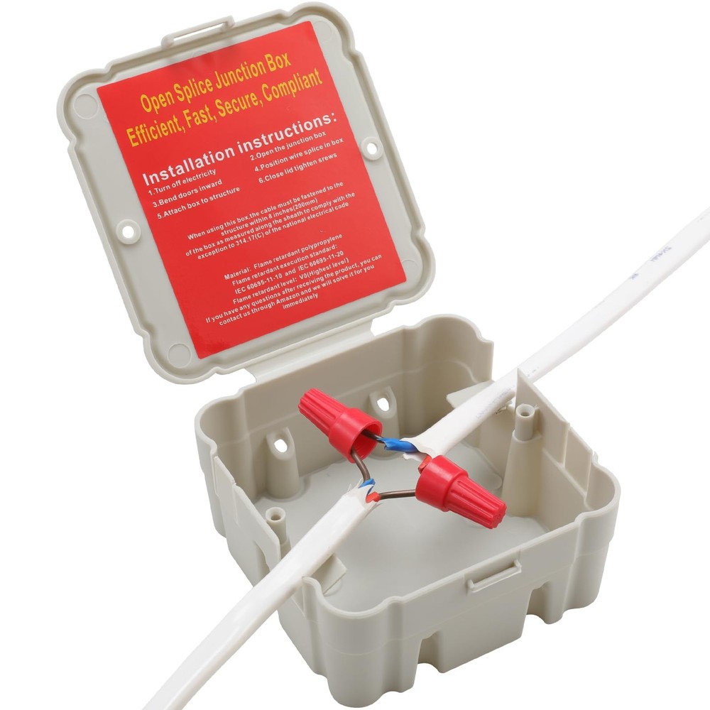Open Splice Junction Box (Single), One-Piece Box. Repair...