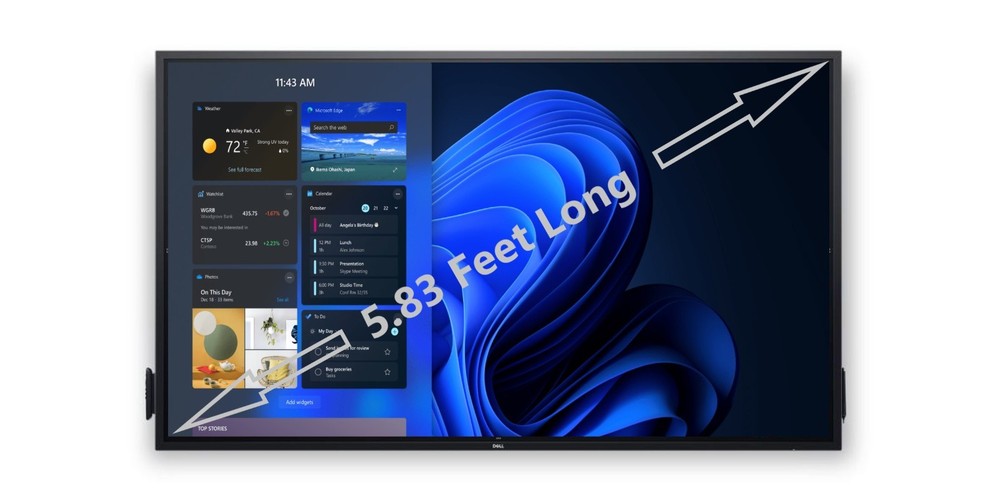 Dell C7017T Interactive Whiteboard With Mobile Stand