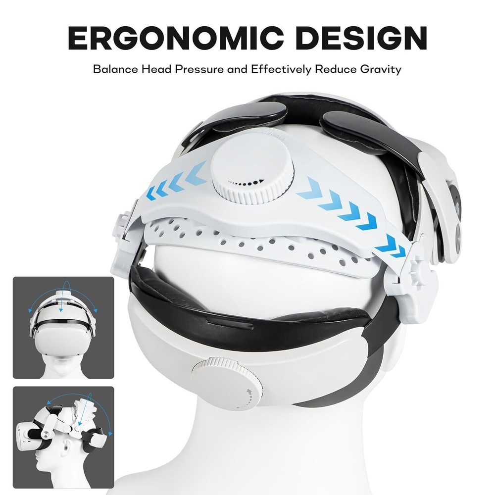 Adjustable Head Strap for Meta Quest 3 Elite Strap Quest 2/Pro/Pico 4 VR Headset