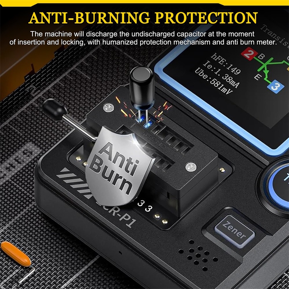 LCR-P1 Transistor Meter Capacitor Tester ESR Diode Triode NPN Infrared Decoding