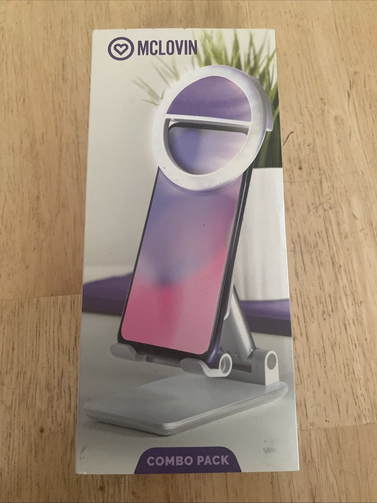 Mclovin Combo Pack Clip On Ring Light /Articulating Stand    New!!