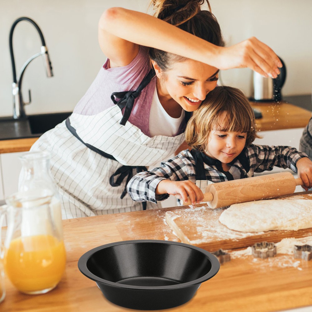 2pcs Bakeware Pizza Tray Round Non-stick Baking Pan Baking Tools