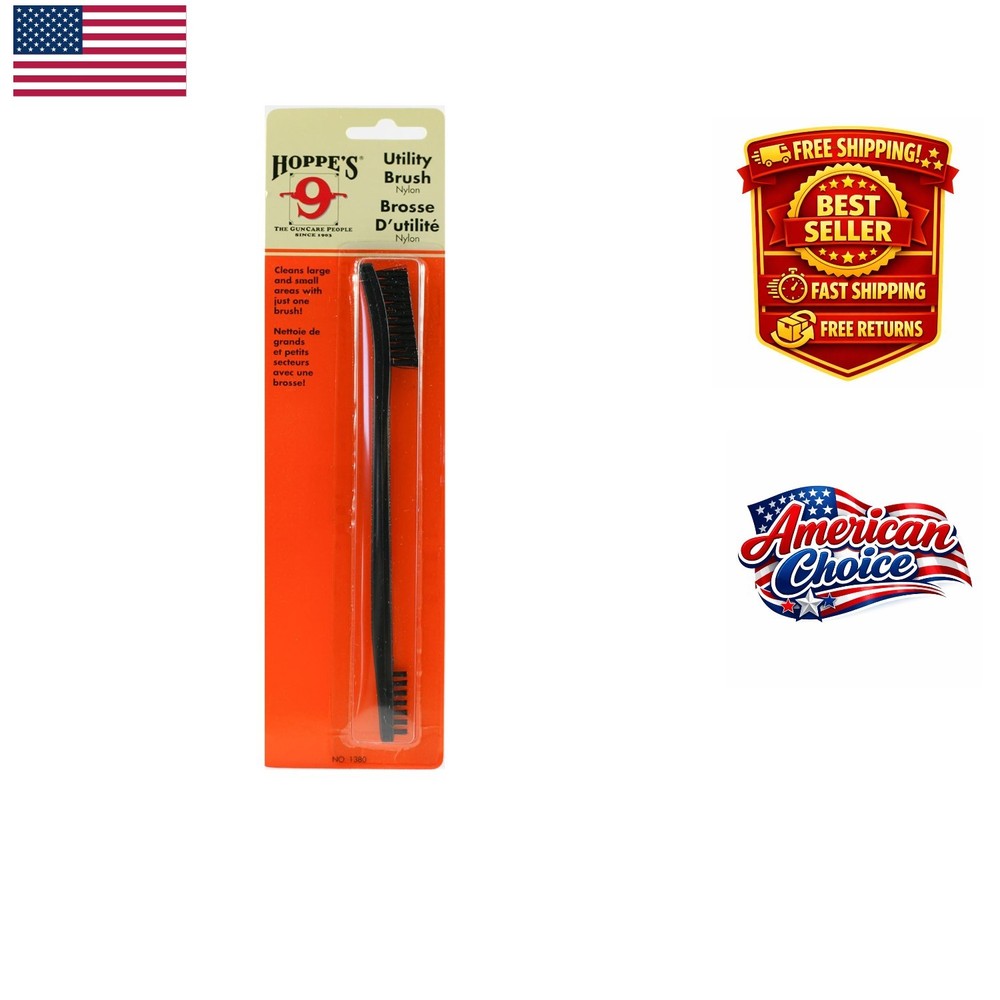 Versatile No. 9 Nylon Utility Brush with Angled Bristles for Efficient Cleaning