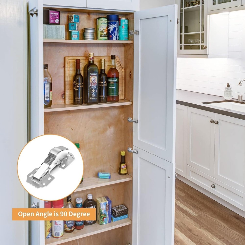 Satin Nickel Soft Close Spring Hinges - 20 Count, Quick Install, Durable Design