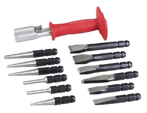 4605 Quick Change Punch and Chisel Set - 13 Piece