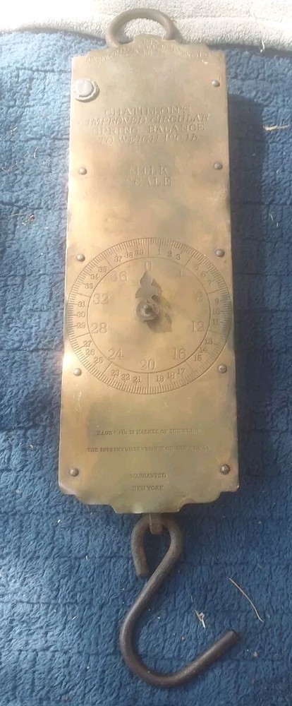 Antique Vintage Chatillon's Brass Milk Scale