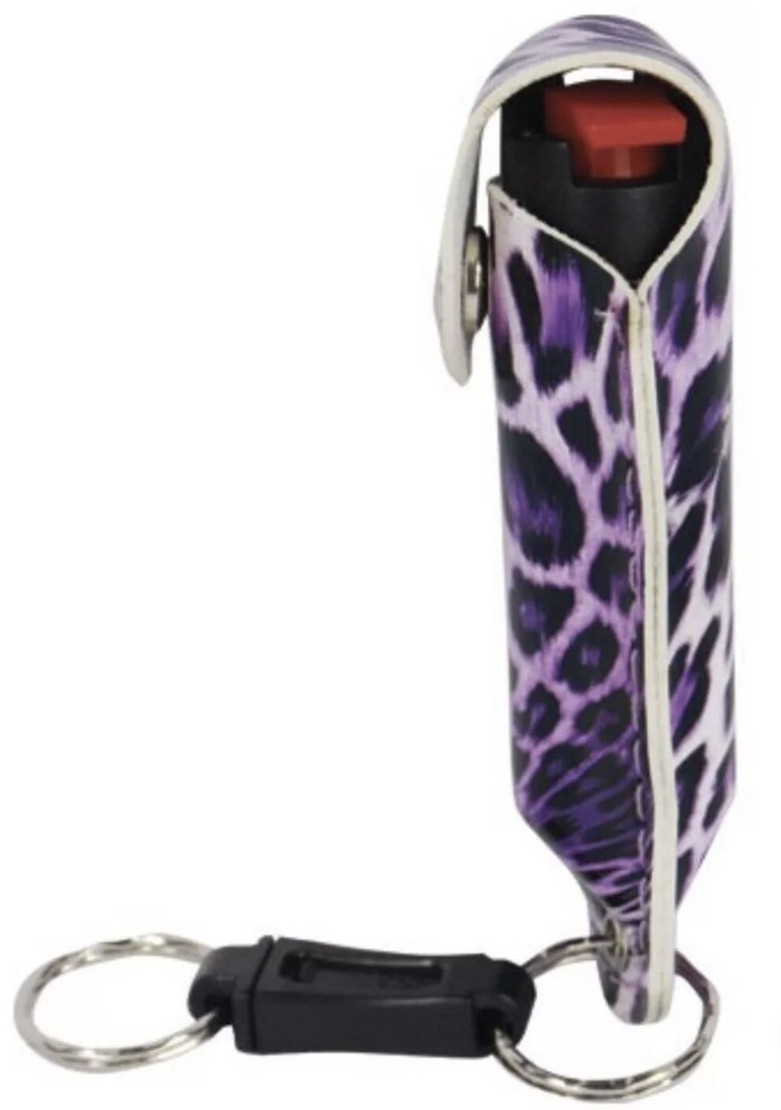 COMBO SQUEEZE Stun +Keychain RAW Pepper Spray PURPLE Rechargeable LED FLASHLIGHT