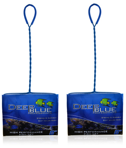 DEEP BLUE HIGH PERFORMANCE AQUARIUM FISH NETS 8" COURSE NYLON MESH ADB12018 2X