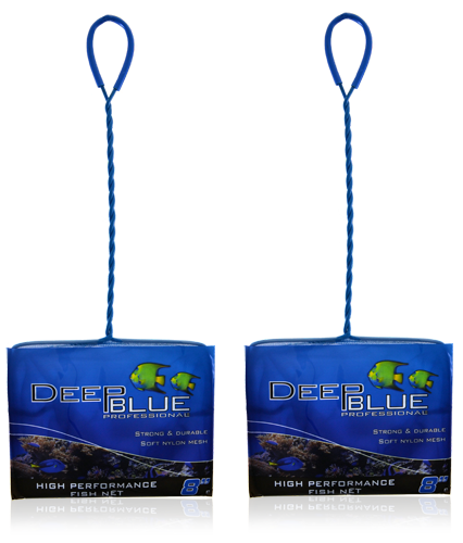 DEEP BLUE HIGH PERFORMANCE AQUARIUM FISH NETS 8" COURSE NYLON MESH ADB12018 2X