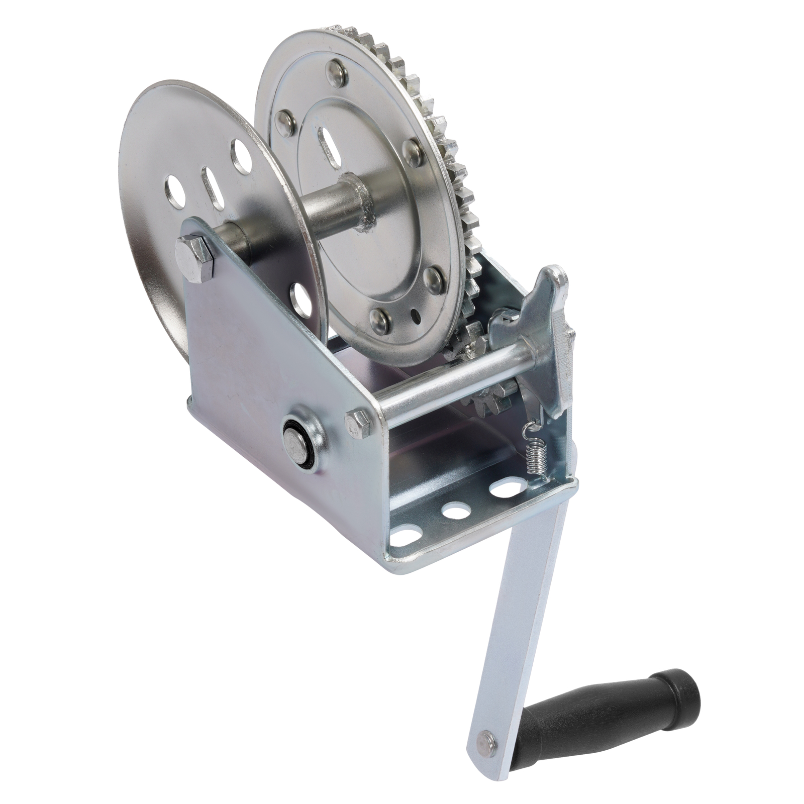 Steel Hand-Crank Marine Winch w/ Ratchet for Boat Trailer 1400LBS Universal ATV