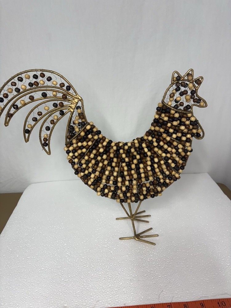 Decorative Chicken Metal Wooden Beads
