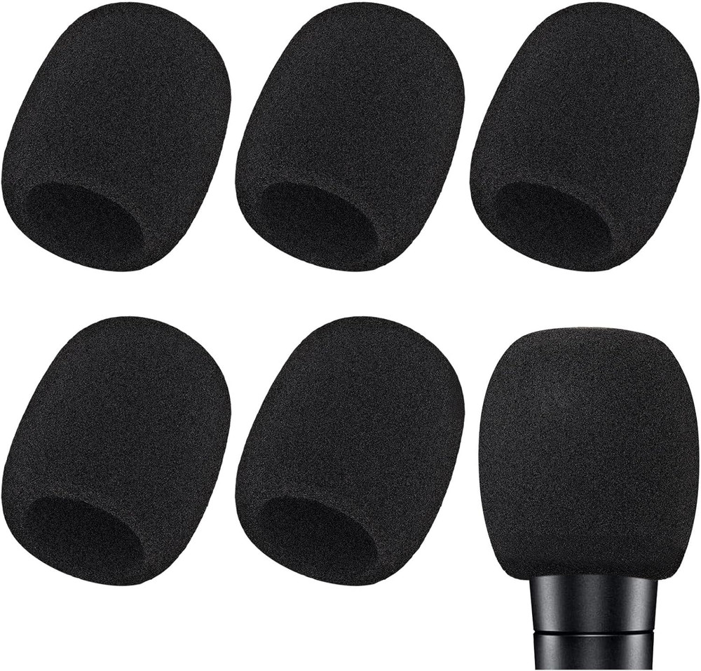 Microphone Cover, 6 Pcs Microphone Windscreen, Foam Mic Cover Suitable For
