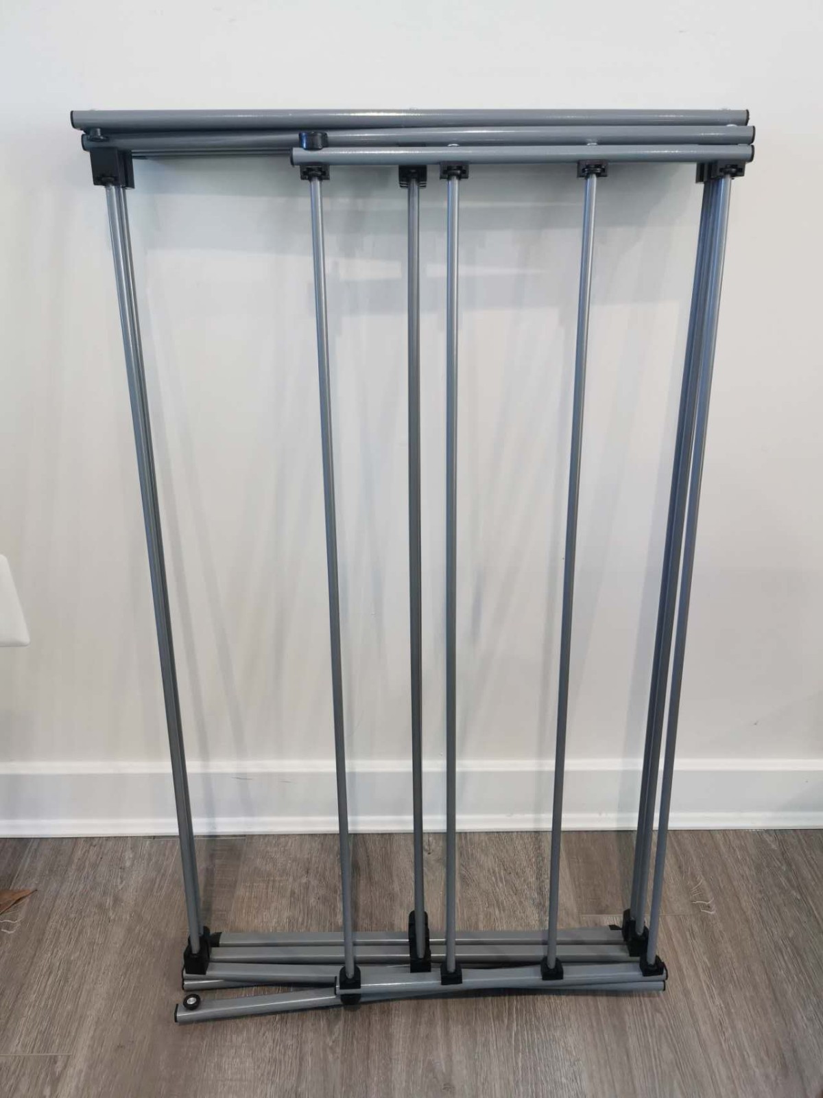 PEILUX Collapsible Laundry Drying Rack, Sturdy Steel, 50lb Capacity, Grey