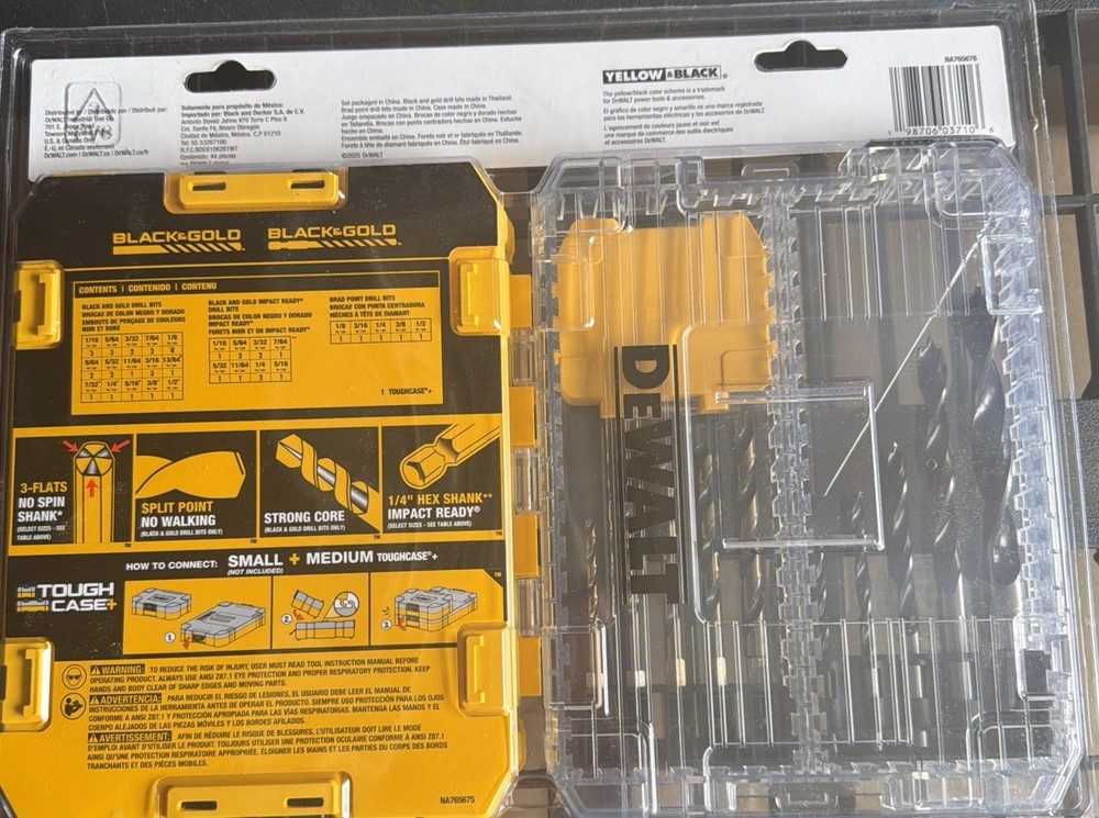 DEWALT Drill Bit Set (44-Piece) with Medium TOUGH CASE