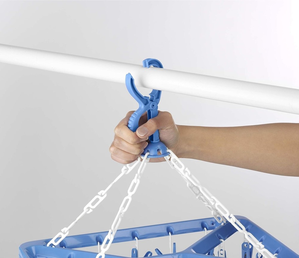 Clothes Drying Rack Plastic 26 Clips Collapsible Adjustable Portable