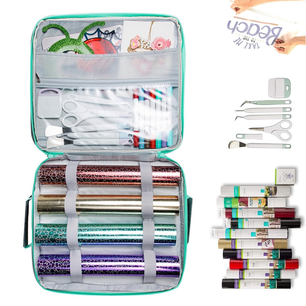 Double-Layer Carrying Case for Crcut EasyPress 2(12x10) and HTV RONT Heat Pre...