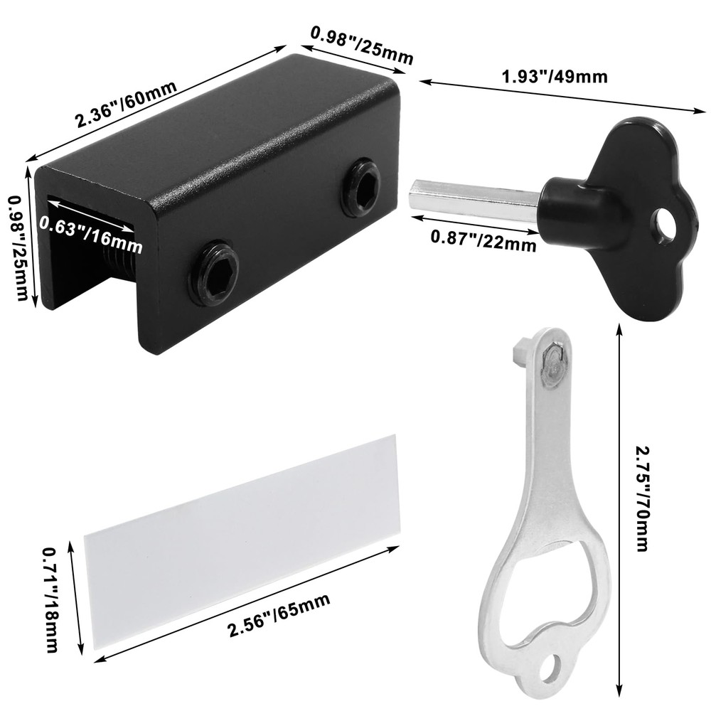 Window Locks - 4 Sets Sliding Window Locks Key Easy to Install Vertical &