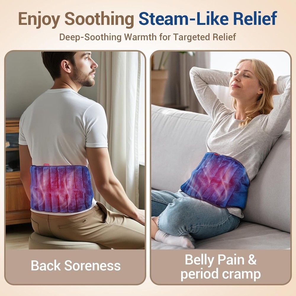 Microwavable Moist Heating Pad Lower Back Pain Relief Sciatica Cramps