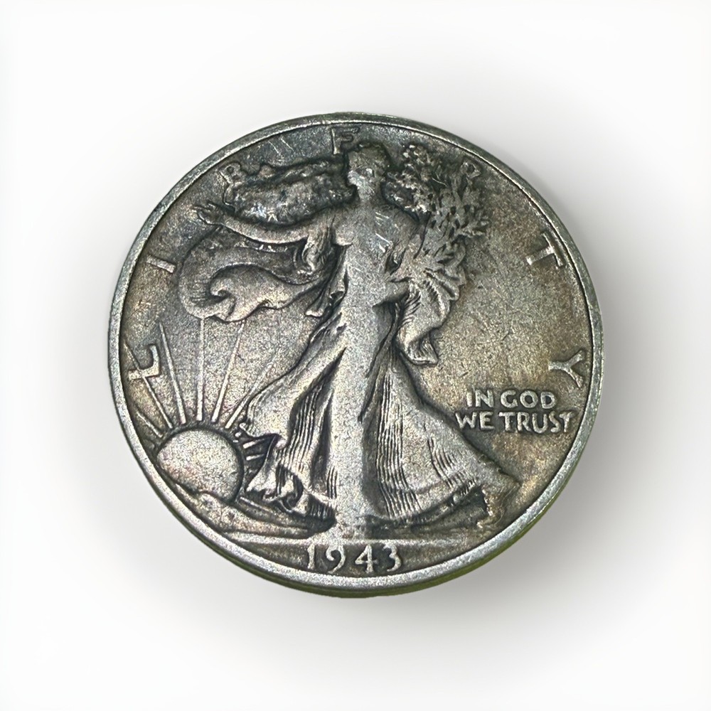 1943 WALKING LIBERTY No Mint/Broad Strike - Rare