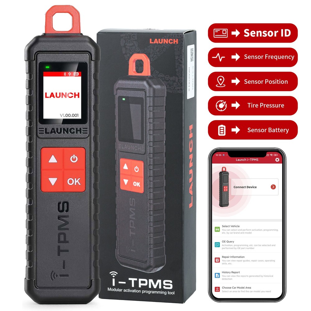 LAUNCH X431 i-TPMS TPMS Tire Pressure Sensor Activate/ Program/ Learn+4x Sensors