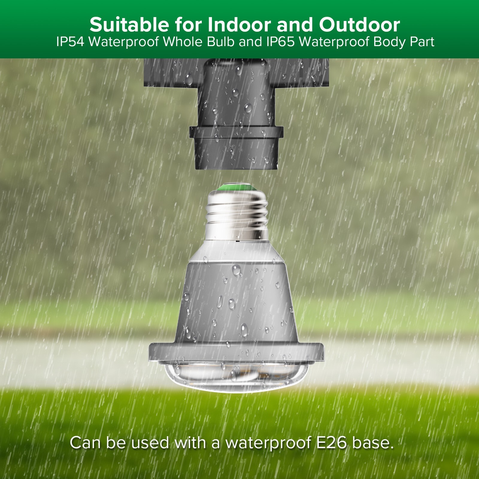 SANSI LED Grow Light Bulb 12W 60W Equiv.Full Spectrum Waterproof Houseplants E26