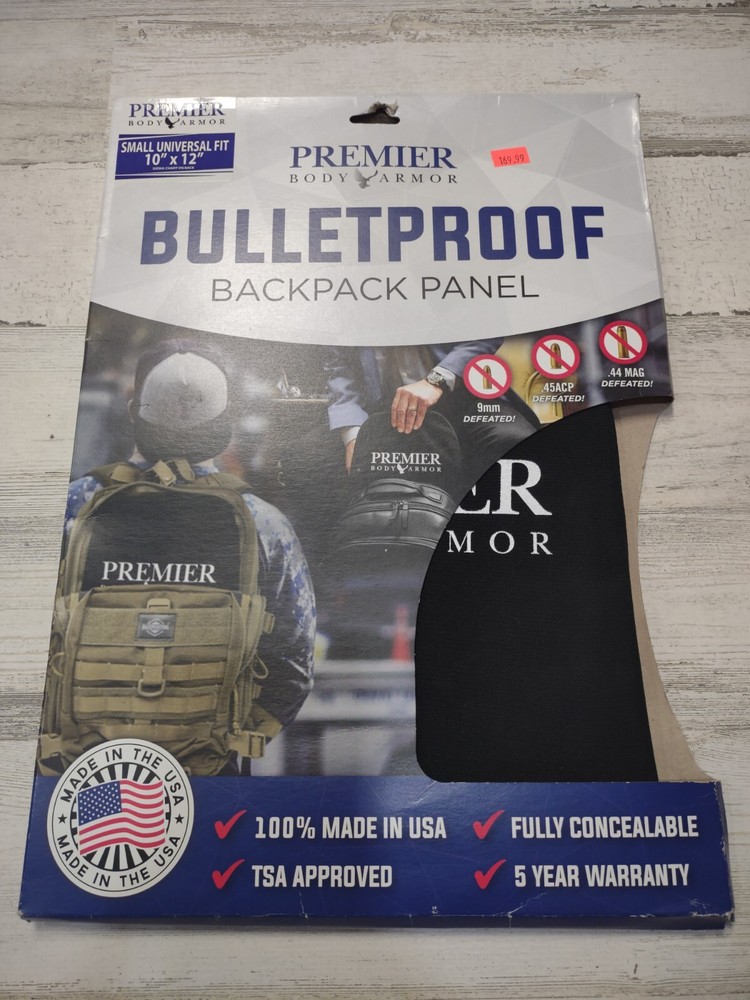Premier Body Armor BPP-9005 Backpack Panel small universal fit 10"x12"