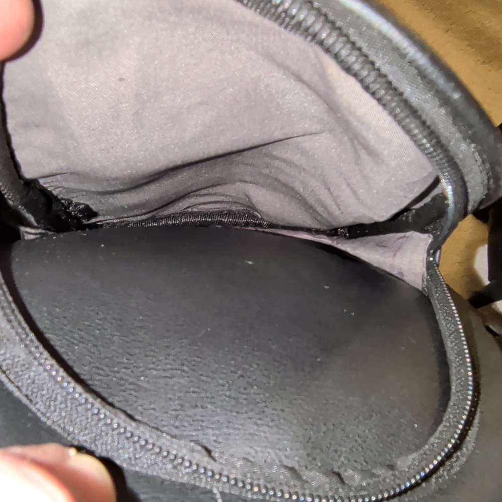 Black Belt Bag Sling Crossbody, Zip Closure Outer Pockets, Adjustable Strap